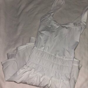 Women's White Athletic Romper